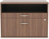 A Picture of product ALE-LS583020WA Alera® Open Office Desk Series Low File Cabinet Credenza 2-Drawer: Pencil/File, Legal/Letter, 1 Shelf,Walnut,29.5x19.13x22.88