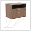 A Picture of product ALE-LS583020WA Alera® Open Office Desk Series Low File Cabinet Credenza 2-Drawer: Pencil/File, Legal/Letter, 1 Shelf,Walnut,29.5x19.13x22.88