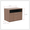 A Picture of product ALE-LS583020WA Alera® Open Office Desk Series Low File Cabinet Credenza 2-Drawer: Pencil/File, Legal/Letter, 1 Shelf,Walnut,29.5x19.13x22.88