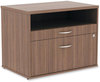 A Picture of product ALE-LS583020WA Alera® Open Office Desk Series Low File Cabinet Credenza 2-Drawer: Pencil/File, Legal/Letter, 1 Shelf,Walnut,29.5x19.13x22.88