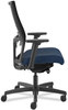 A Picture of product HON-I2M2BMLA13TK HON® Ignition® 2.0 4-Way Stretch Mid-Back Mesh Task Chair Mid-Black Supports 300 lb, 17" to 21" Seat Ht, Navy/Black, Ships in 7-10 Bus Days