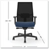 A Picture of product HON-I2M2BMLA13TK HON® Ignition® 2.0 4-Way Stretch Mid-Back Mesh Task Chair Mid-Black Supports 300 lb, 17" to 21" Seat Ht, Navy/Black, Ships in 7-10 Bus Days