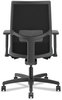 A Picture of product HON-I2M2BMLA25TK HON® Ignition® 2.0 4-Way Stretch Mid-Back Mesh Task Chair Gray Adjustable Lumbar Support, Basalt/Black, Ships in 7-10 Bus Days