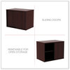 A Picture of product ALE-LS593020MY Alera® Open Office Desk Series Low Storage Cabinet Credenza Cab Cred, 29.5w x 19.13d 22.78h, Mahogany