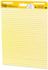 A Picture of product MMM-561 Post-it® Easel Pads Super Sticky Self-Stick Vertical-Orientation Presentation Format (1.5" Rule), 25 x 30, Yellow, Sheets, 2/Carton