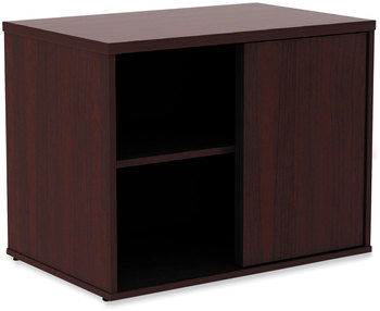 Alera® Open Office Desk Series Low Storage Cabinet Credenza Cab Cred, 29.5w x 19.13d 22.78h, Mahogany