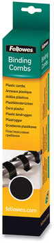 Fellowes® Plastic Comb Bindings 1/4" Diameter, 20 Sheet Capacity, White, 100/Pack