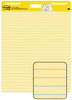 A Picture of product MMM-561 Post-it® Easel Pads Super Sticky Self-Stick Vertical-Orientation Presentation Format (1.5" Rule), 25 x 30, Yellow, Sheets, 2/Carton
