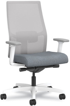 HON® Ignition® 2.0 4-Way Stretch Mid-Back Mesh Task Chair Black Adjustable Lumbar Support, Basalt/Fog/White,Ships in 7-10 Bus Days