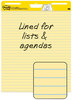 A Picture of product MMM-561 Post-it® Easel Pads Super Sticky Self-Stick Vertical-Orientation Presentation Format (1.5" Rule), 25 x 30, Yellow, Sheets, 2/Carton