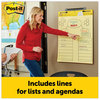 A Picture of product MMM-561 Post-it® Easel Pads Super Sticky Self-Stick Vertical-Orientation Presentation Format (1.5" Rule), 25 x 30, Yellow, Sheets, 2/Carton