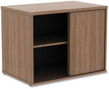 Alera® Open Office Desk Series Low Storage Cabinet Credenza 29.5 x 19.13 22.78, Walnut