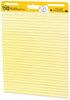 A Picture of product MMM-561VAD4PK Post-it® Easel Pads Super Sticky Self-Stick Vertical-Orientation Pad Value Pack, Presentation Format (1.5" Rule), 25 x 30, Yellow, Sheets, 4/Carton