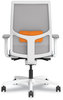 A Picture of product HON-I2MM2AFA25MX HON® Ignition® 2.0 4-Way Stretch Mid-Back Mesh Task Chair Orange Adjustable Lumbar Support, Basalt/Fog/White, Ships in 7-10 Bus Days