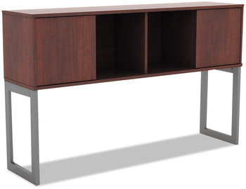 Alera® Open Office Desk Series Hutch 59w x 15d 36.38h, Medium Cherry