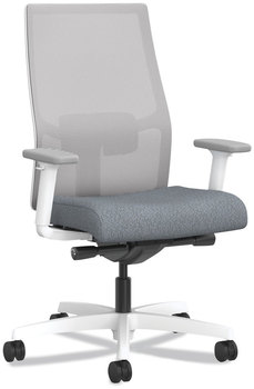 HON® Ignition® 2.0 4-Way Stretch Mid-Back Mesh Task Chair Gray Adjustable Lumbar Support, Basalt/Fog/White, Ships in 7-10 Bus Days