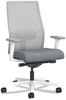 A Picture of product HON-I2MM2AFA25TX HON® Ignition® 2.0 4-Way Stretch Mid-Back Mesh Task Chair Gray Adjustable Lumbar Support, Basalt/Fog/White, Ships in 7-10 Bus Days