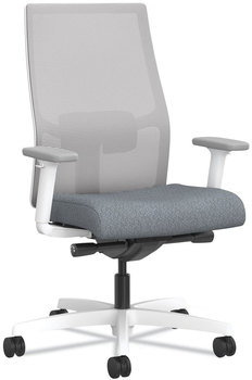 HON® Ignition® 2.0 4-Way Stretch Mid-Back Mesh Task Chair Up to 300 lb, 17" - 20" Seat Ht, Basalt/Fog/White,Ships in 7-10 Bus Days