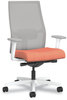 A Picture of product HON-I2MM2AFH02WX HON® Ignition® 2.0 4-Way Stretch Mid-Back Mesh Task Chair Chair,White Lumbar Support, Passion Fruit/Fog/White,Ships in 7-10 Business Days