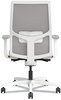 A Picture of product HON-I2MM2AFH11WX HON® Ignition® 2.0 4-Way Stretch Mid-Back Mesh Task Chair White Adjustable Lumbar Support, Biscotti/Fog/White, Ships in 7-10 Bus Days