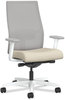 A Picture of product HON-I2MM2AFH11WX HON® Ignition® 2.0 4-Way Stretch Mid-Back Mesh Task Chair White Adjustable Lumbar Support, Biscotti/Fog/White, Ships in 7-10 Bus Days