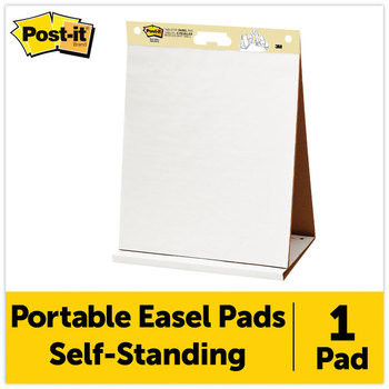 Post-it® Easel Pads Super Sticky Self-Stick Tabletop Pad Original with Sheets, Unruled, 20 x 23, White,