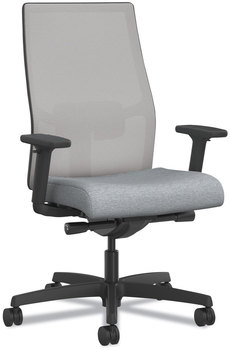 HON® Ignition® 2.0 4-Way Stretch Mid-Back Mesh Task Chair White Adjustable Lumbar Support, Cloud/Fog/White, Ships in 7-10 Bus Days