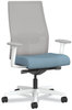 A Picture of product HON-I2MM2AFH21WX HON® Ignition® 2.0 4-Way Stretch Mid-Back Mesh Task Chair White Lumbar Support, Carolina/Fog/White, Ships in 7-10 Business Days