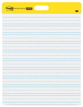 Post-it® Easel Pads Super Sticky Self-Stick Wall Pad Manuscript Format (Primary 3" Rule), 20 x 23, White, Sheets, 2/Pack