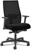 A Picture of product HON-I2MM2AMC10BT HON® Ignition® 2.0 4-Way Stretch Mid-Back Mesh Task Chair Adjustable Lumbar Support, Black Seat/Back, Base