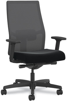 HON® Ignition® 2.0 4-Way Stretch Mid-Back Mesh Task Chair Navy Blue Adjustable Lumbar Support, Black, Ships in 7-10 Business Days