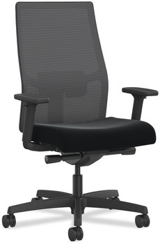 HON® Ignition® 2.0 4-Way Stretch Mid-Back Mesh Task Chair Green Adjustable Lumbar Support, Black Seat/Back/Base, Ships in 7-10 Bus Days