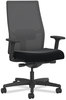 A Picture of product HON-I2MM2AMC10 HON® Ignition® 2.0 4-Way Stretch Mid-Back Mesh Task Chair Green Adjustable Lumbar Support, Black Seat/Back/Base, Ships in 7-10 Bus Days