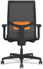 A Picture of product HON-I2MM2AMC10MT HON® Ignition® 2.0 4-Way Stretch Mid-Back Mesh Task Chair Orange Adjustable Lumbar Support, Black, Ships in 7-10 Business Days