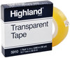 A Picture of product MMM-5910121296 Highland™ Transparent Tape 1" Core, 0.5" x 36 yds, Clear