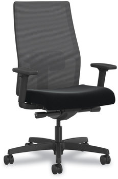 HON® Ignition® 2.0 4-Way Stretch Mid-Back Mesh Task Chair Gray Adjustable Lumbar Support, Black, Ships in 7-10 Business Days