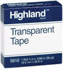 A Picture of product MMM-5910341296 Highland™ Transparent Tape 1" Core, 0.75" x 36 yds, Clear