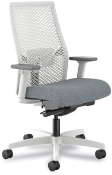 HON® Ignition® 2.0 ReActiv Mid-Back Task Chair Reactiv 17.25" to 21.75" Seat Height, Basalt Fabric White Back,Ships in 7-10 Bus Days