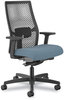 A Picture of product HON-I2MR2ASH21NT HON® Ignition® 2.0 ReActiv Mid-Back Task Chair Reactiv 17.25" to 21.75" Seat Height, Blue Fabric Black Back, Ships in 7-10 Bus Days