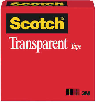 Scotch® Transparent Tape 1" Core, 0.5" x 36 yds,