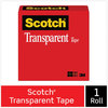 A Picture of product MMM-60012592 Scotch® Transparent Tape 3" Core, 1" x 72 yds,