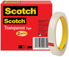 A Picture of product MMM-6002P1272 Scotch® Transparent Tape 3" Core, 0.5" x 72 yds, 2/Pack