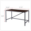 A Picture of product ALE-LTD4824WA Alera® Industrial Series Table Desk 47.25" x 23.63" 29.5", Modern Walnut