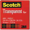 A Picture of product MMM-600341296 Scotch® Transparent Tape 1" Core, 0.75" x 36 yds,