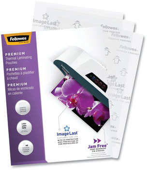 Fellowes® ImageLast™ Laminating Pouches with UV Protection 5 mil, 9" x 11.5", Gloss Clear, 60/Pack