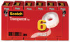 A Picture of product MMM-6006 Scotch® Transparent Tape 1" Core, 0.75" x 36 yds, 6/Pack