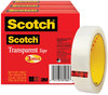 A Picture of product MMM-600723 Scotch® Transparent Tape 3" Core, 1" x 72 yds, 3/Pack