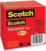 A Picture of product MMM-600723 Scotch® Transparent Tape 3" Core, 1" x 72 yds, 3/Pack