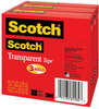 A Picture of product MMM-600723 Scotch® Transparent Tape 3" Core, 1" x 72 yds, 3/Pack