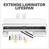 A Picture of product FEL-5320603 Fellowes® Laminator Cleaning Sheets 3 to 10 mil, 8.5" x 11", White, 10/Pack